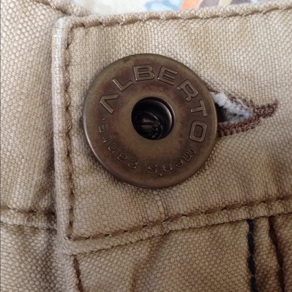 Alberto Men's Beige Cotton Linen Blend Pants - Picture 11 of 13